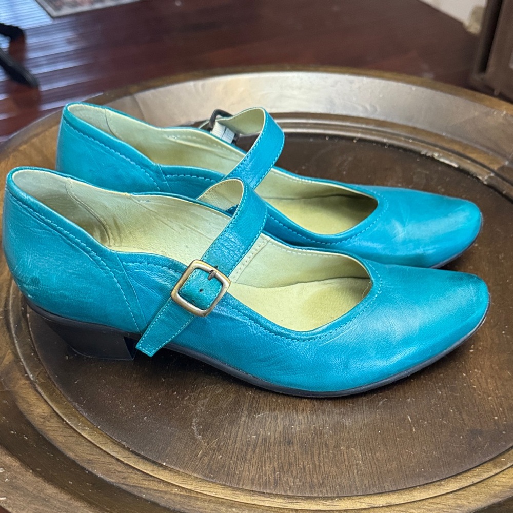 Turquoise Mary Jane Women's Shoes
